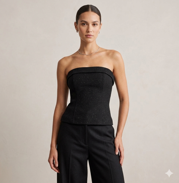 Access Fashion Black Facito Bustier