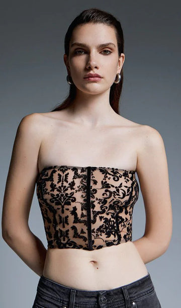 Access Fashion Black/Nude Bustier