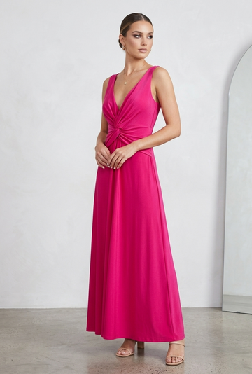 Access Fashion Candy V Neck Gown Dress
