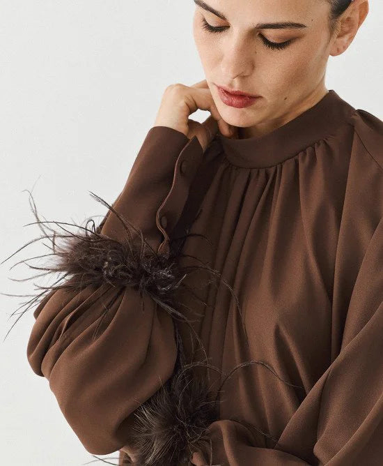Access Fashion Coffee Faux Fur Cuff