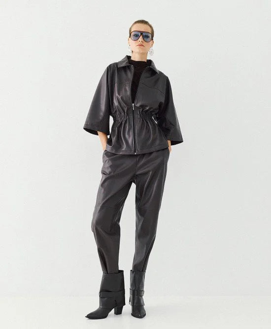 Access Fashion Coffee Faux Trousers