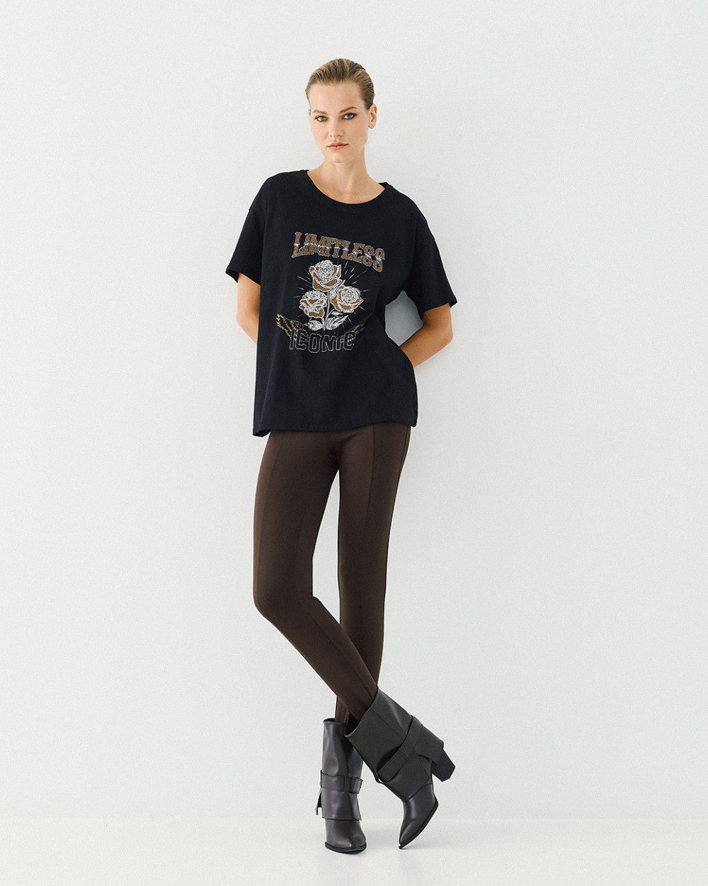 Access Fashion  Coffee Stirrup Pants
