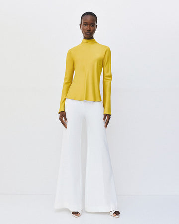 Access Fashion Lime Satin Blouse With Scarf Effect