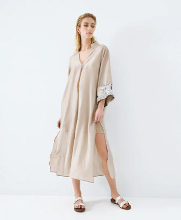 Access Fashion Long Dress With Sequin Detail