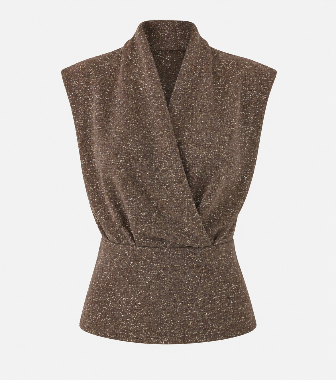 Access Fashion Lurex Wrap Coffee Top