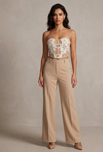 Access Fashion Off/White Beige Bustier