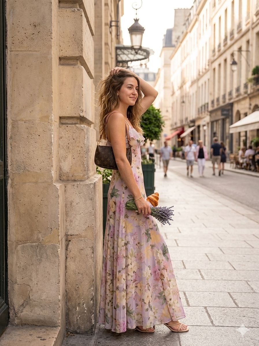 Access Fashion Pink Ruffle Floral Dress