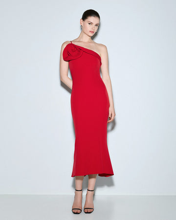 Access Fashion Red Dress With Flower
