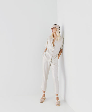 Access Fashion Sand Metallic-Effect Shirt