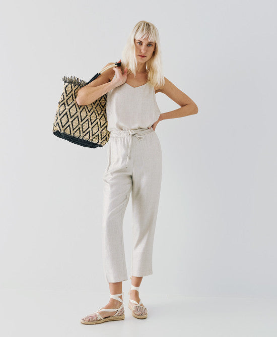 Access Fashion Sand Metallic-Effect Strappy Cami