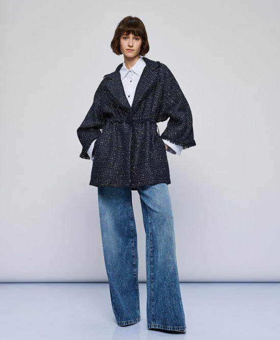 Access Fashion Tweed Navy Jacket