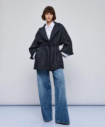 Access Fashion Tweed Navy Jacket