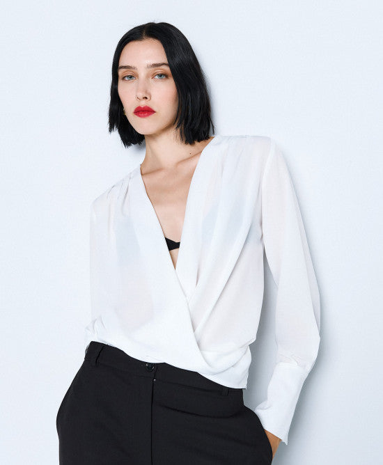 Access Fashion Vanilla Wrap Blouse
