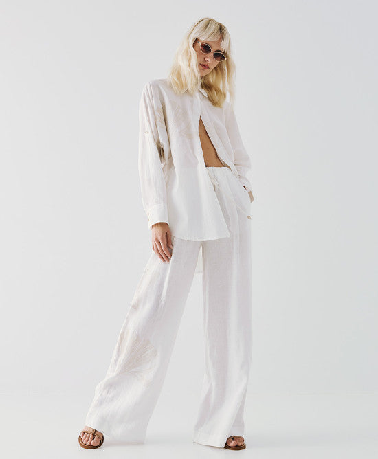 Access Fashion White Embroidery Pants