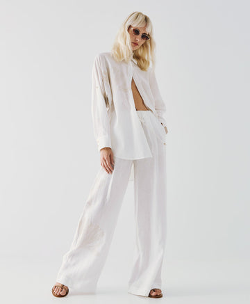 Access Fashion White Embroidery Pants