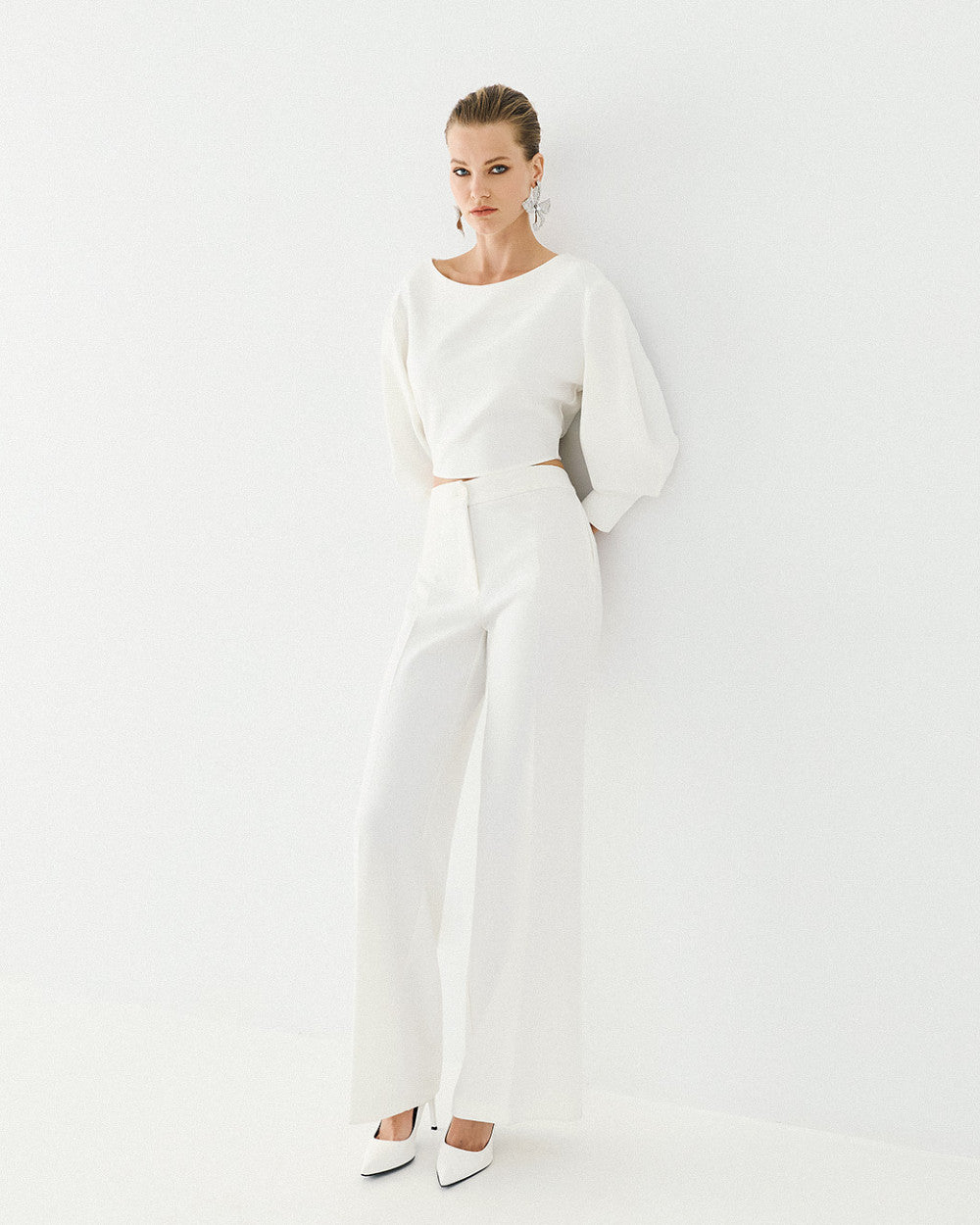 Access Fashion White Trousers