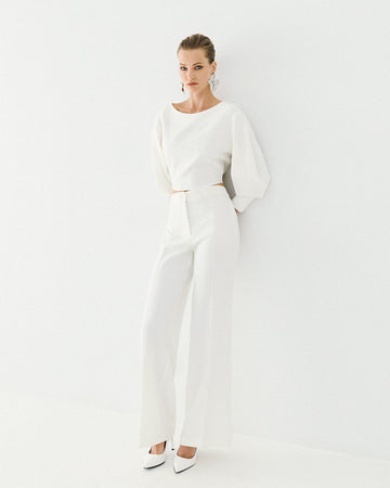 Access Fashion White Trousers