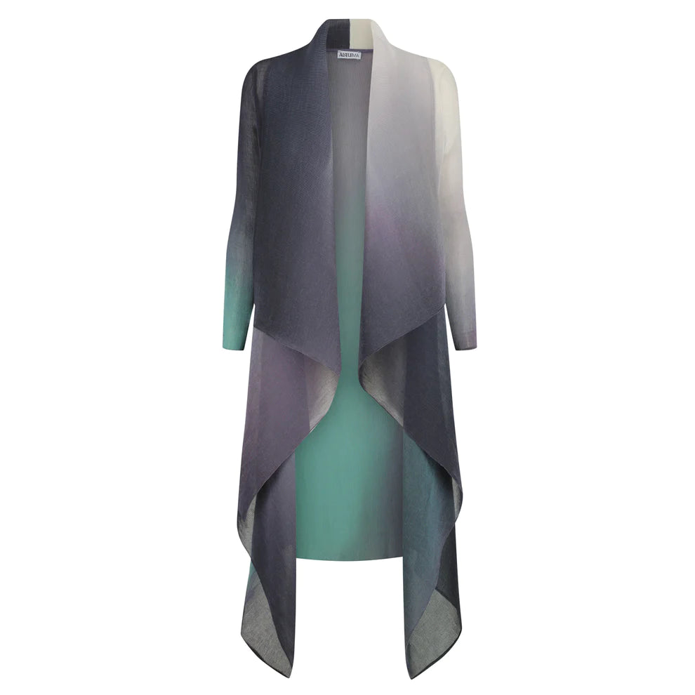 Alquema Long Estrella Dress And Collare Coat - Fog Dew