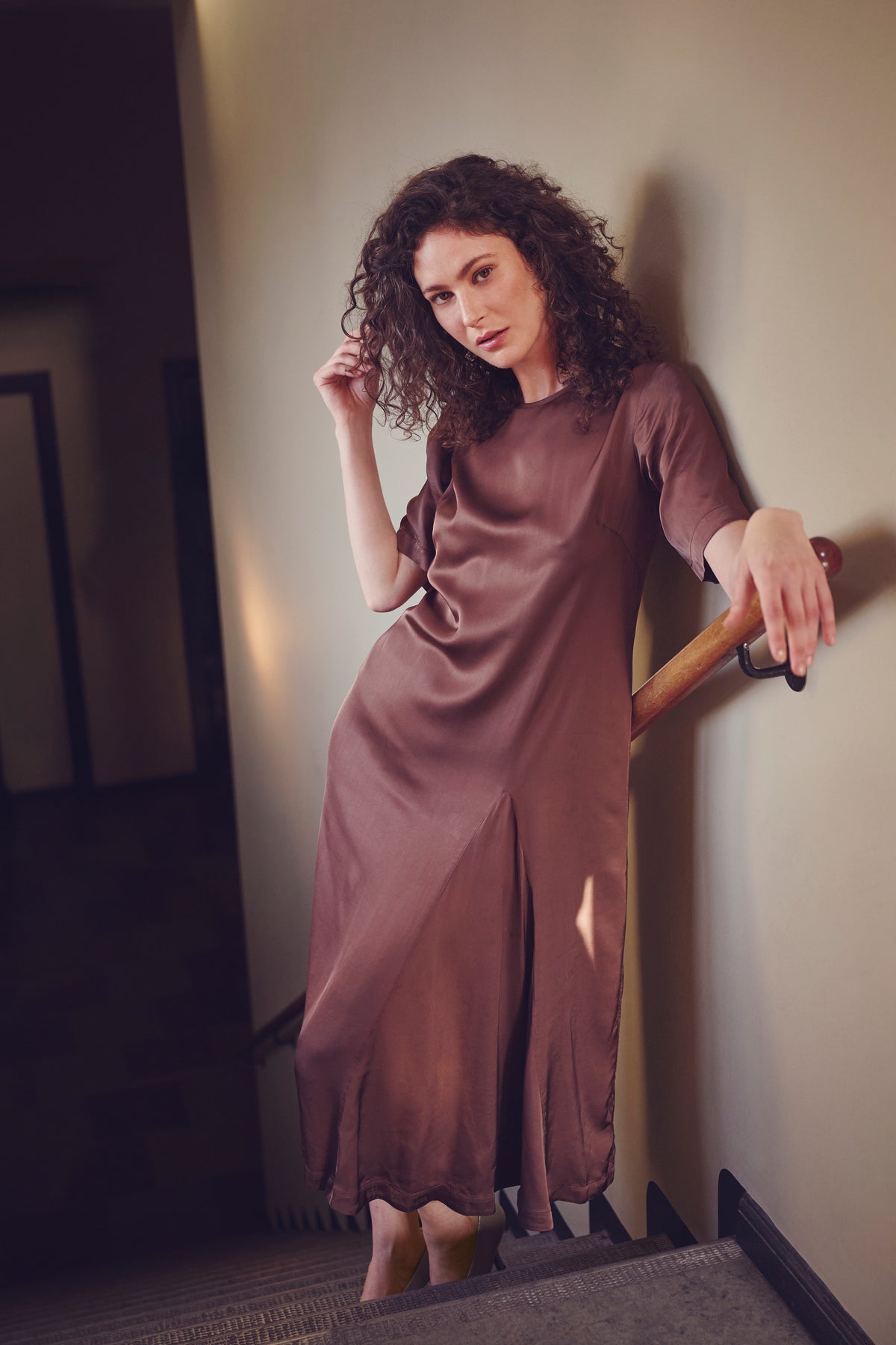 BITTE KAI RAND Mocha Satin Dress