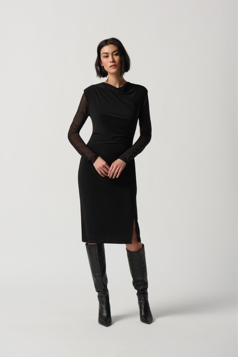 Long sleeve mesh cover top up dress