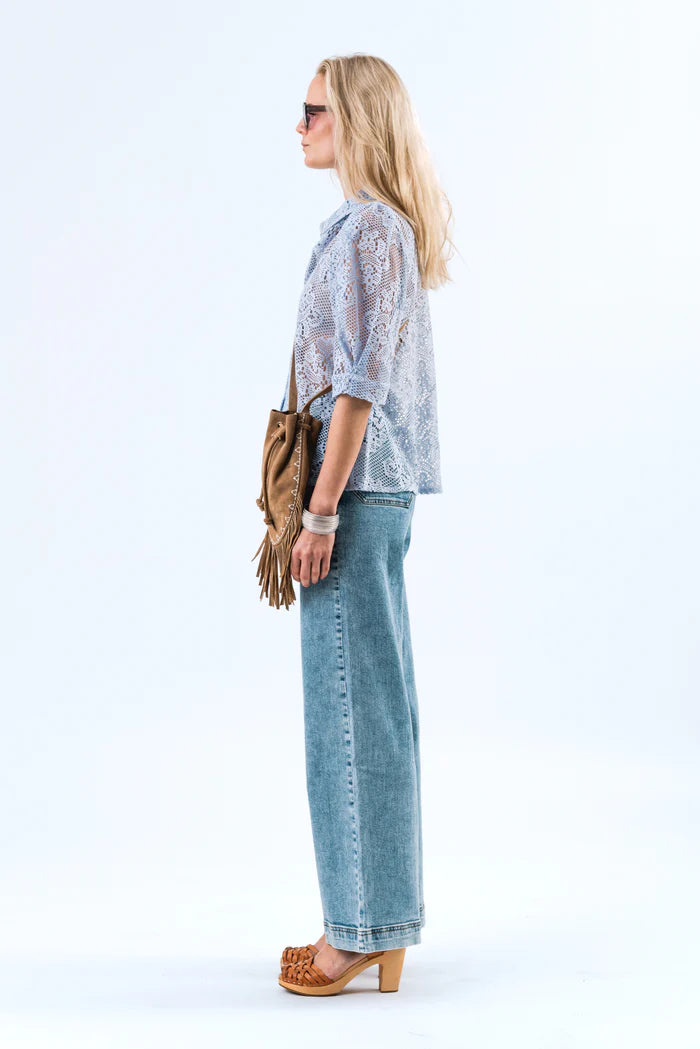 Lollys Laundry Dusty Blue Bono SS Shirt