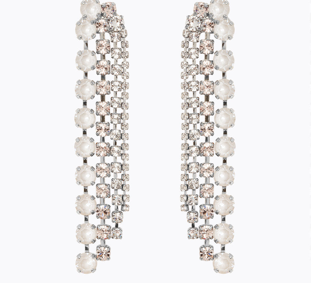 Caroline Svedbom Camilla Earrings Rhodium - Electric White