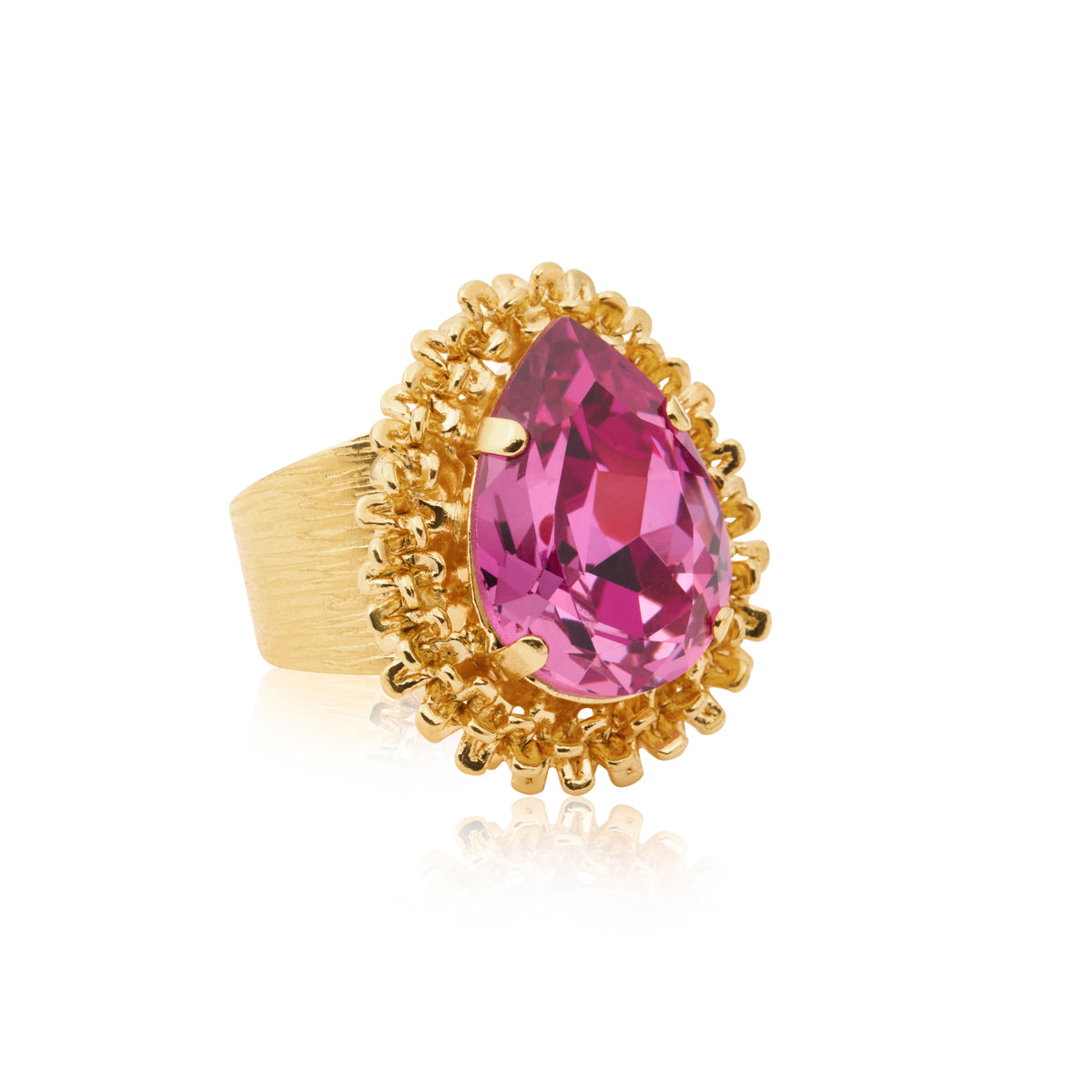 Caroline Svedbom Classic Gemma Ring Gold Dark Rose