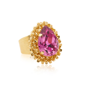 Caroline Svedbom Classic Gemma Ring Gold Dark Rose