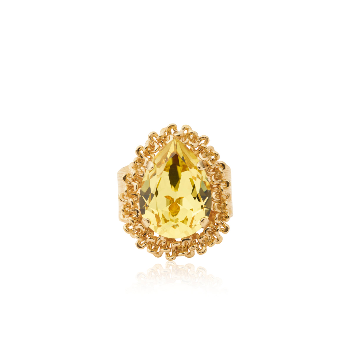 Caroline Svedbom Classic Gemma Ring Gold Dark Jonquil