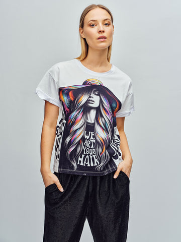 CUSTO Kyr Posh Palm T-shirt