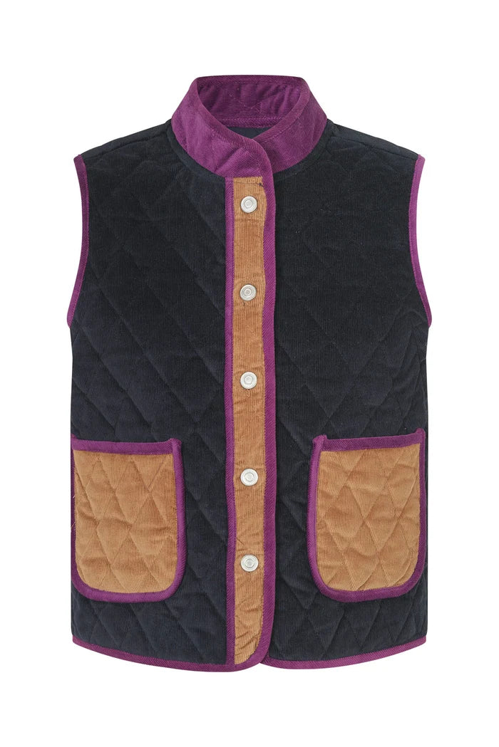 Lollys Laundry Multi Cairo Corduroy Vest