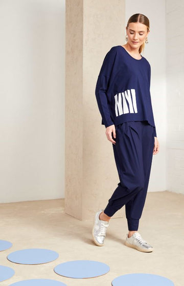 Naya Navy Cuff Trousers