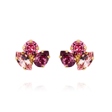 Caroline Svedbom Ana Earringsn Gold Dark Rose Combo