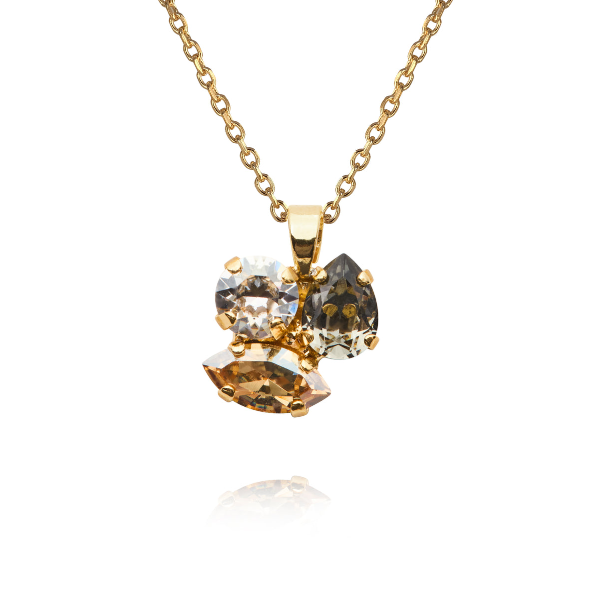 Caroline Svedbom Ana Necklace Gold Black Golden Combo