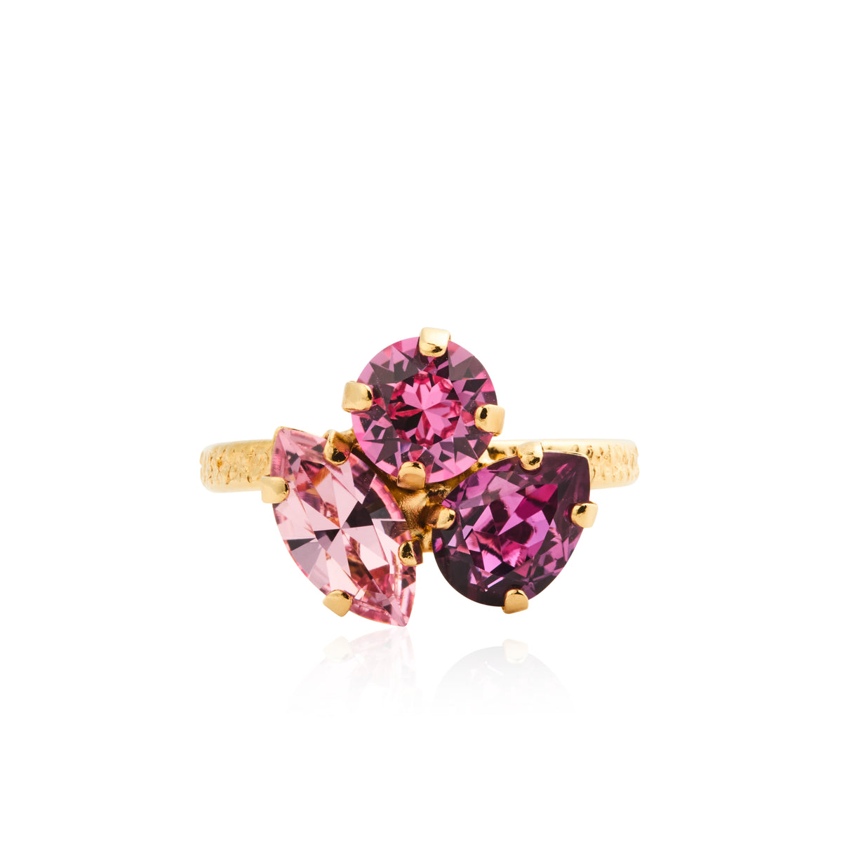 Caroline Svedbom Ana Ring Gold Dark Rose Combo