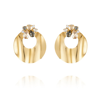 Caroline Svedbom Cay Earrings Gold Black Golden Combo