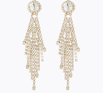 Caroline Svedbom Cinderella Earrings Gold Crystal