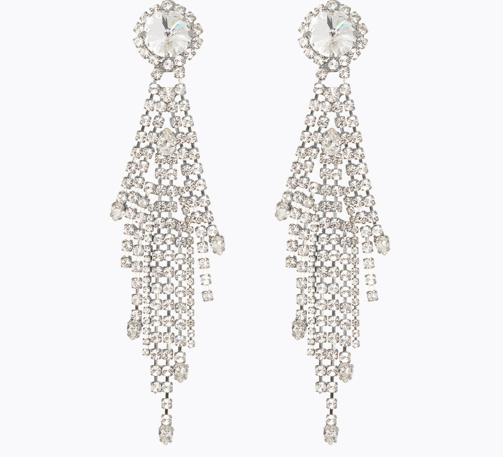 Caroline Svedbom Cinderella Earrings Rhodium Crystal