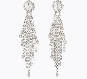 Caroline Svedbom Cinderella Earrings Rhodium Crystal