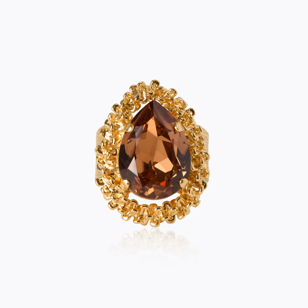 Caroline Svedbom Classic Gemma Ring Smoked Topaz