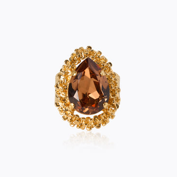 Caroline Svedbom Classic Gemma Ring Smoked Topaz