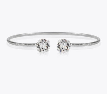 Caroline Svedbom Classic Petite Drop Bracelet Rhodium Crystal