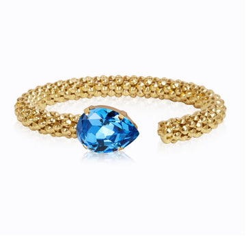 Caroline Svedbom Classic Rope Bracelet Ice Blue- Gold