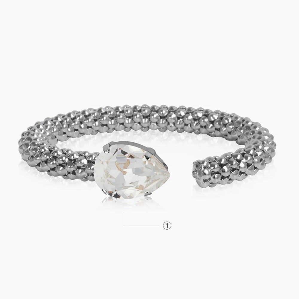 Caroline Svedbom Classic Rope Bracelet Rhodium Crystal
