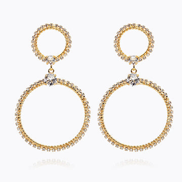 Caroline Svedbom Forever Love Earrings Gold Crystal