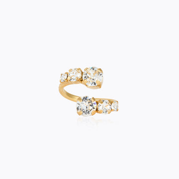 Caroline Svedbom Halo Ring Crystal Gold