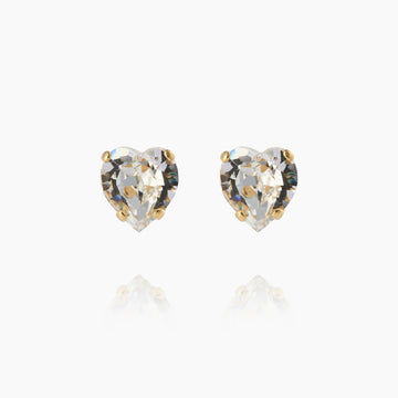 Caroline Svedbom Heart Earrings Crystal Gold