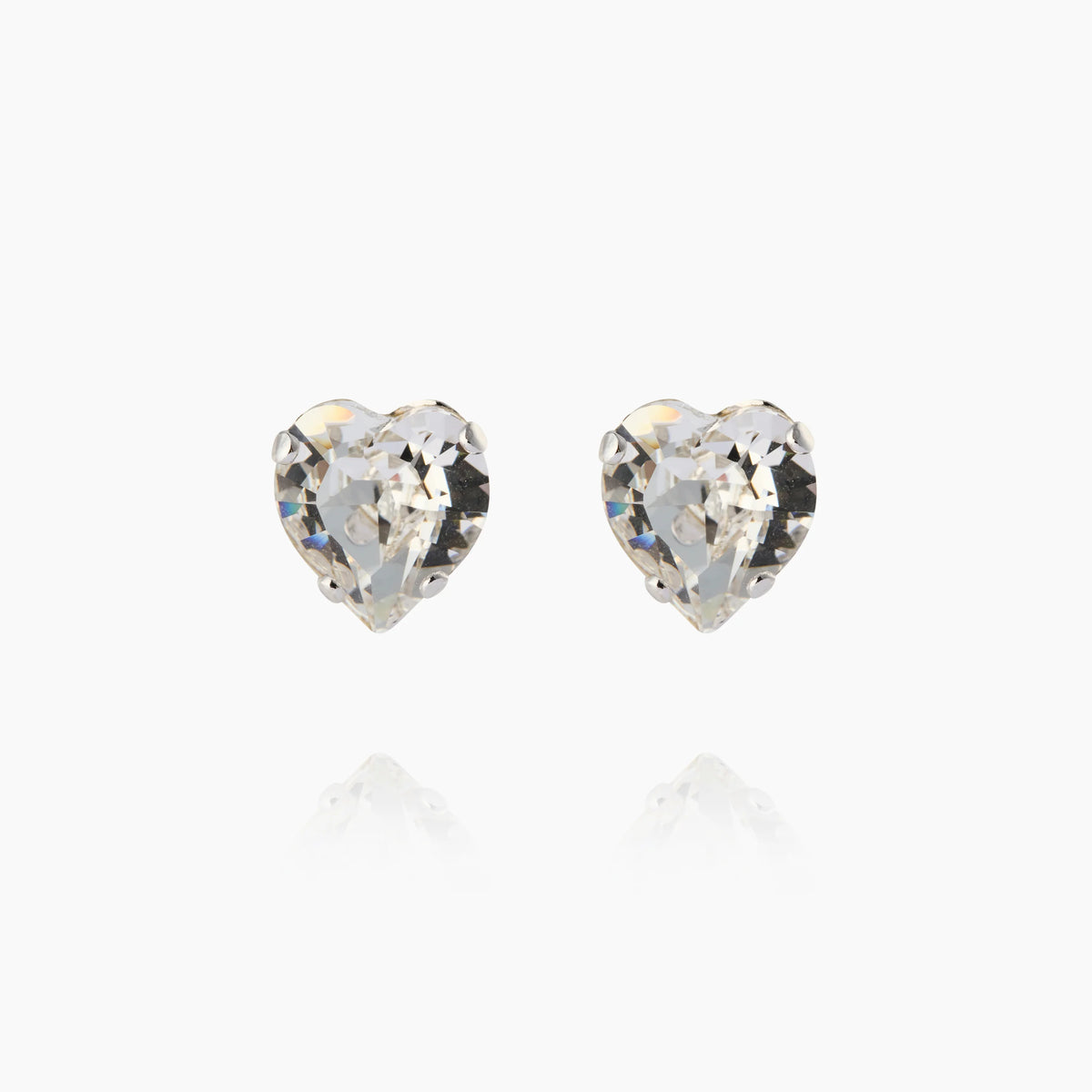 Caroline Svedbom Heart Earrings Crystal Rhodium