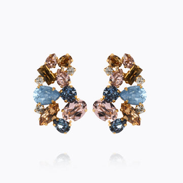 Caroline Svedbom Isoline Earrings Smoked Blue Combo