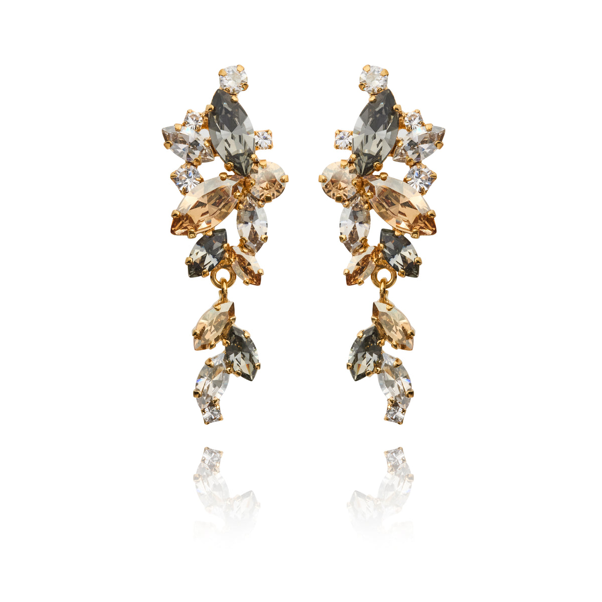 Caroline Svedbom Jannice Earrings Gold Black Golden Combo